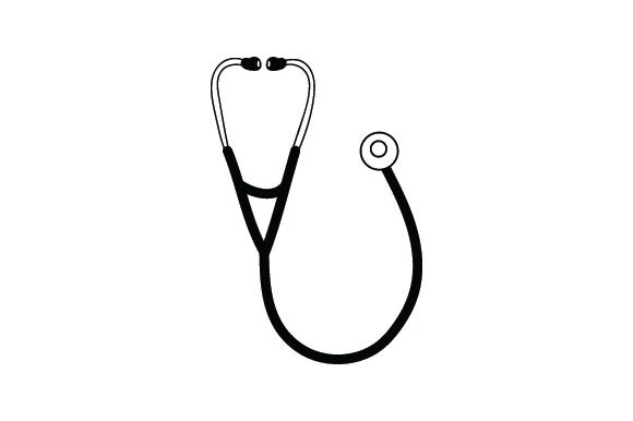 Black and White Stethoscope