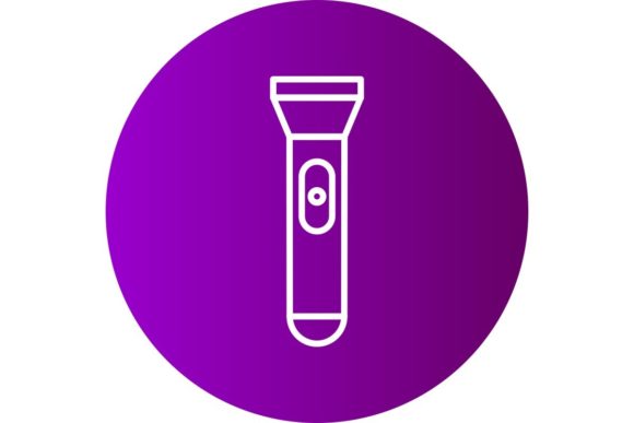 Medical Torch Light Gradient Circle Icon Review