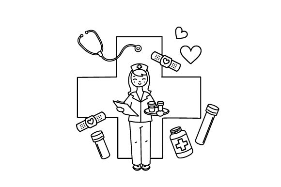 Nurse Coloring Page