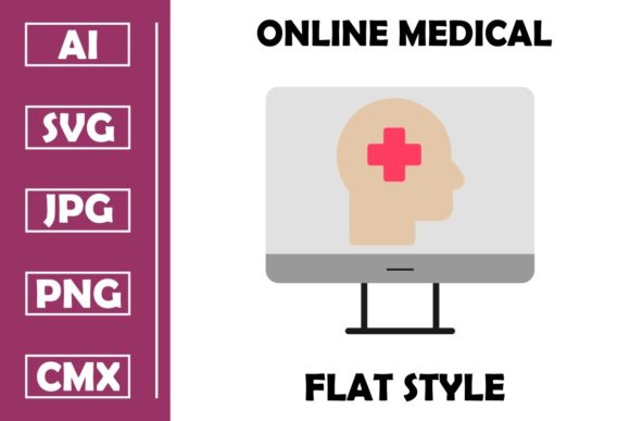 Online Medical Flat Icon Design: An Embroidery Review